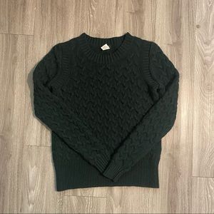 J Crew Cable Knit Wool & Angora Sweater